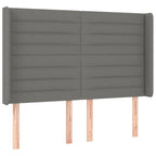 Galvūgalis su LED, tamsiai pilkas, 147x16x118/128cm, audinys