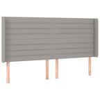 Galvūgalis su LED, šviesiai pilkas, 203x16x118/128cm, audinys