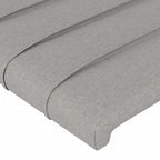 Galvūgalis su LED, šviesiai pilkas, 203x16x118/128cm, audinys