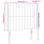 Galvūgalis su LED, tamsiai pilkas, 83x16x118/128cm, audinys