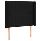 Galvūgalis su LED, juodos spalvos, 83x16x118/128cm, audinys
