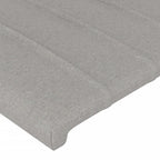 Galvūgalis su LED, šviesiai pilkas, 103x16x118/128cm, audinys