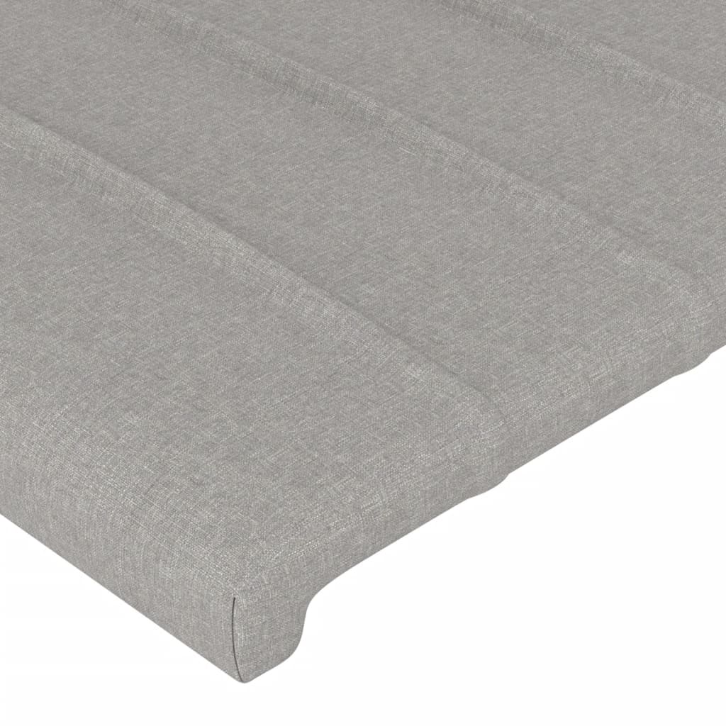 Galvūgalis su LED, šviesiai pilkas, 103x16x118/128cm, audinys