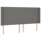Galvūgalis su LED, tamsiai pilkas, 203x16x118/128cm, audinys