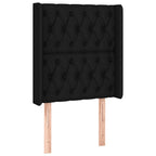 Galvūgalis su LED, juodos spalvos, 83x16x118/128cm, audinys