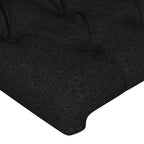 Galvūgalis su LED, juodos spalvos, 83x16x118/128cm, audinys
