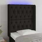 Galvūgalis su LED, juodos spalvos, 83x16x118/128cm, audinys