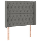 Galvūgalis su LED, tamsiai pilkas, 93x16x118/128cm, audinys