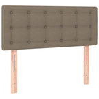 Lova su spyruoklėmis/čiužiniu/LED, taupe, 100x200 cm, audinys