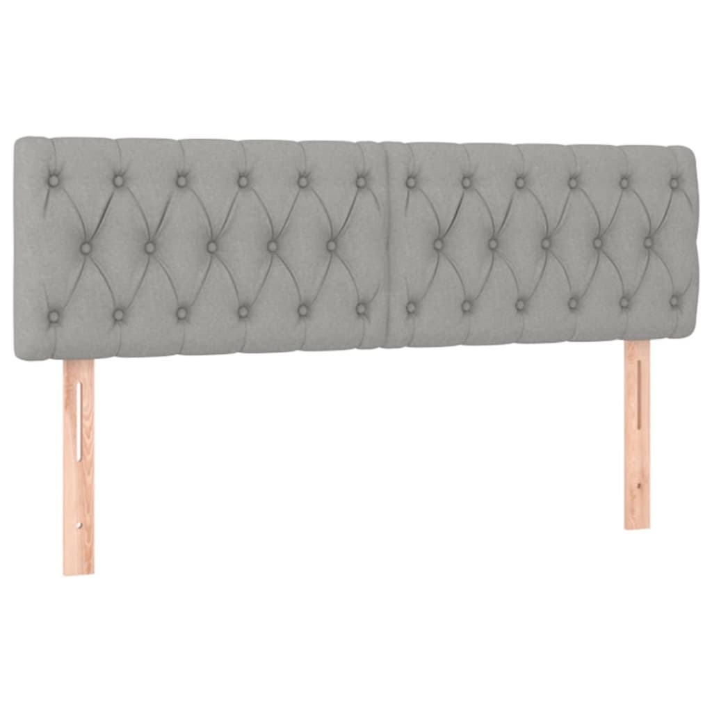 Lova su spyruoklėmis/čiužiniu/LED, pilka, 160x200 cm, audinys