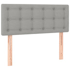 Lova su spyruoklėmis/čiužiniu/LED, pilka, 100x200 cm, audinys