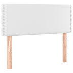 Lova su spyruoklėmis/čiužiniu/LED, balta 120x200cm dirbtinė oda