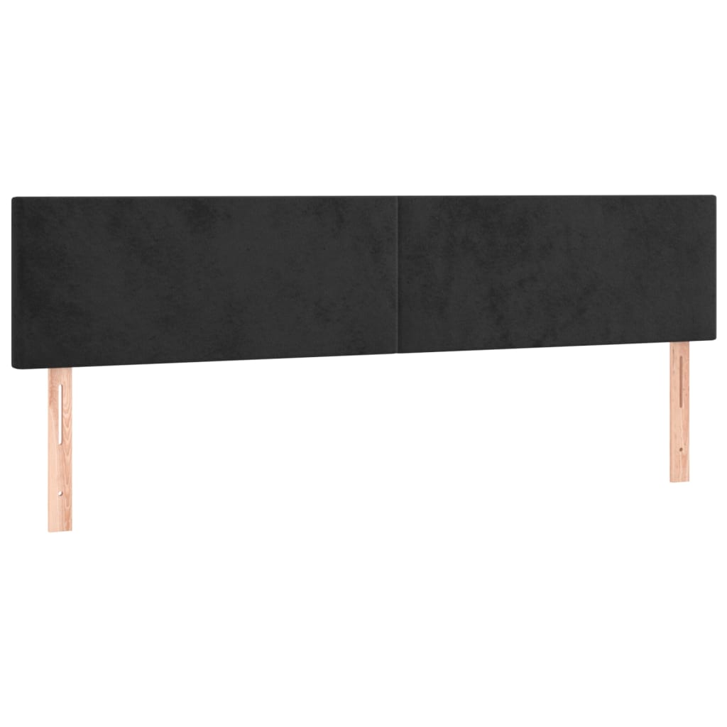 Lova su spyruokliniu/čiužiniu/LED, juoda, 180x200cm, aksominė