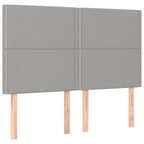 Lova su spyruoklėmis/čiužiniu/LED, pilka, 140x200 cm, audinys