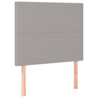 Lova su spyruoklėmis/čiužiniu/LED, pilka, 90x190 cm, audinys