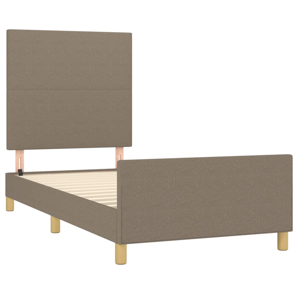 Lovos rėmas be čiužinio, taupe, 80x200 cm, audinys