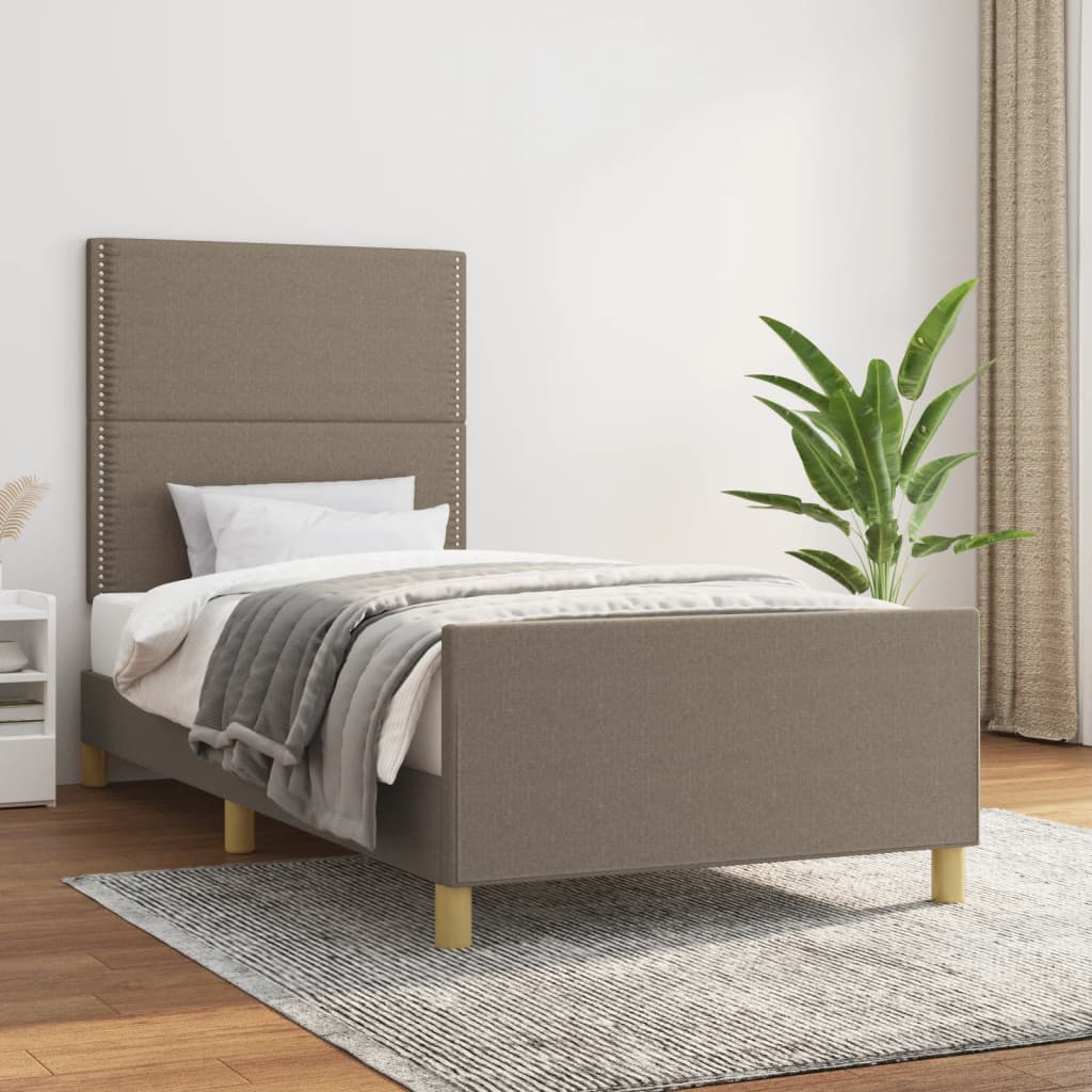 Lovos rėmas be čiužinio, taupe, 90x190 cm, audinys