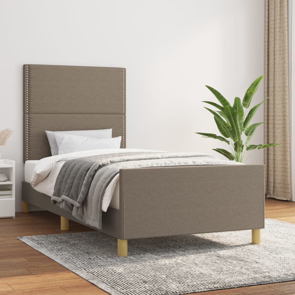 Lovos rėmas be čiužinio, taupe, 90x200 cm, audinys