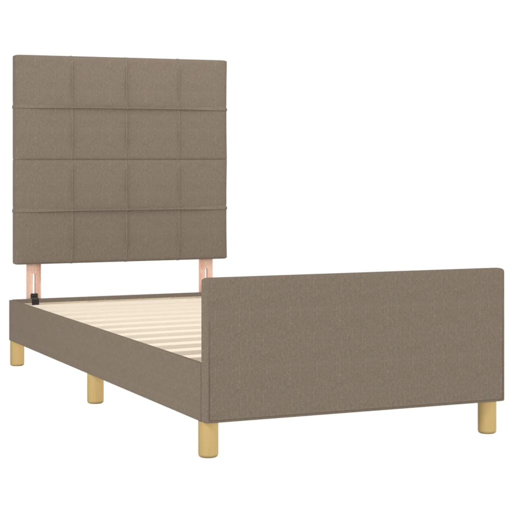 Lovos rėmas be čiužinio, taupe, 90x200 cm, audinys