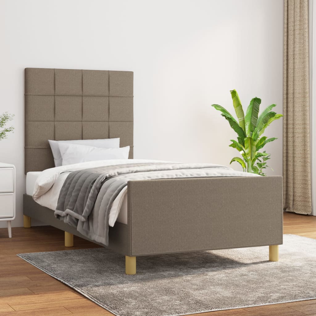 Lovos rėmas be čiužinio, taupe, 90x200 cm, audinys