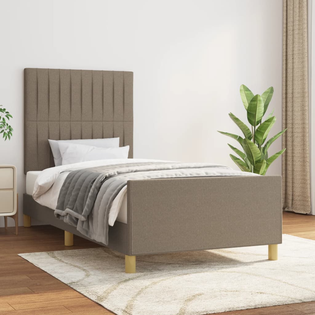 Lovos rėmas be čiužinio, taupe, 90x200 cm, audinys