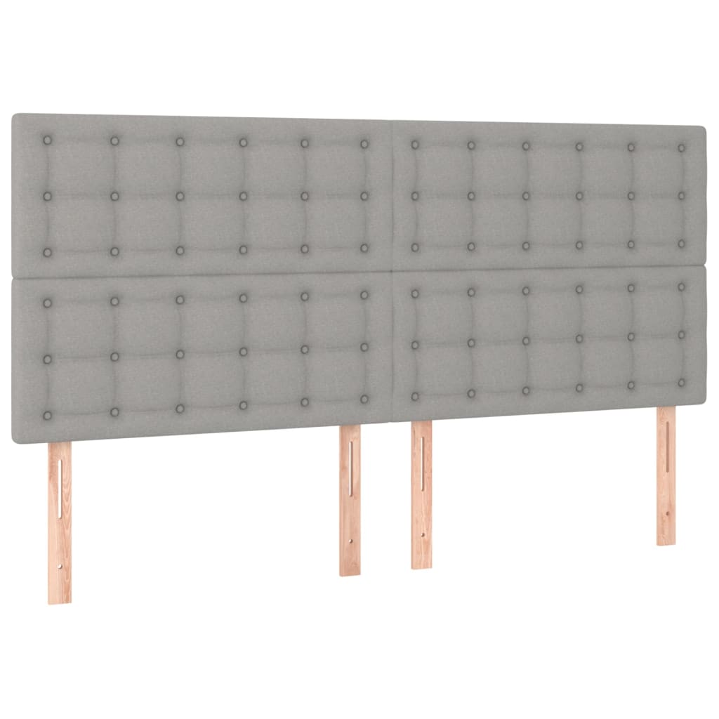 Lovos rėmas be čiužinio, šviesiai pilkas, 200x200cm, audinys
