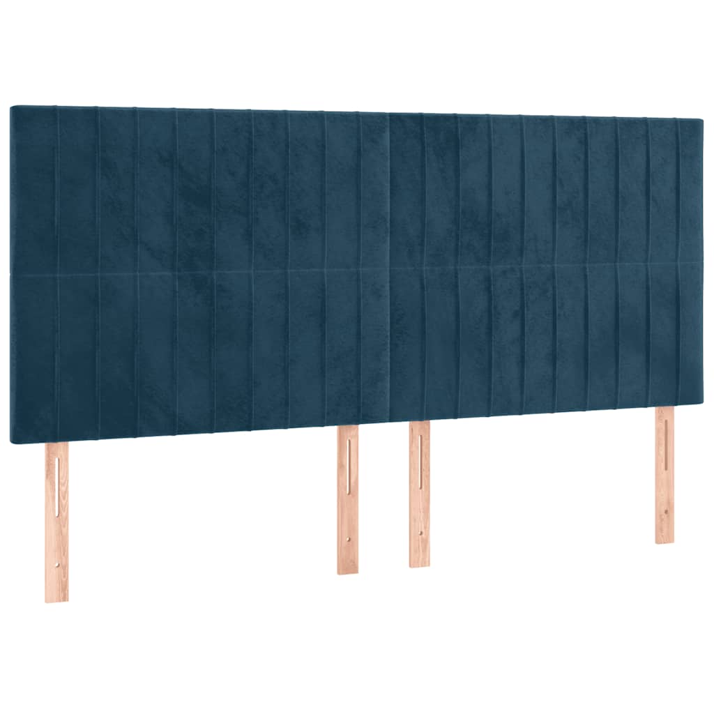 Lovos rėmas be čiužinio tamsiai mėlynas 160x200 cm aksomas