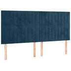 Lovos rėmas be čiužinio tamsiai mėlynas 160x200 cm aksomas