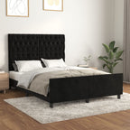 Lovos rėmas be čiužinio, juodos spalvos, 140x190cm, aksomas