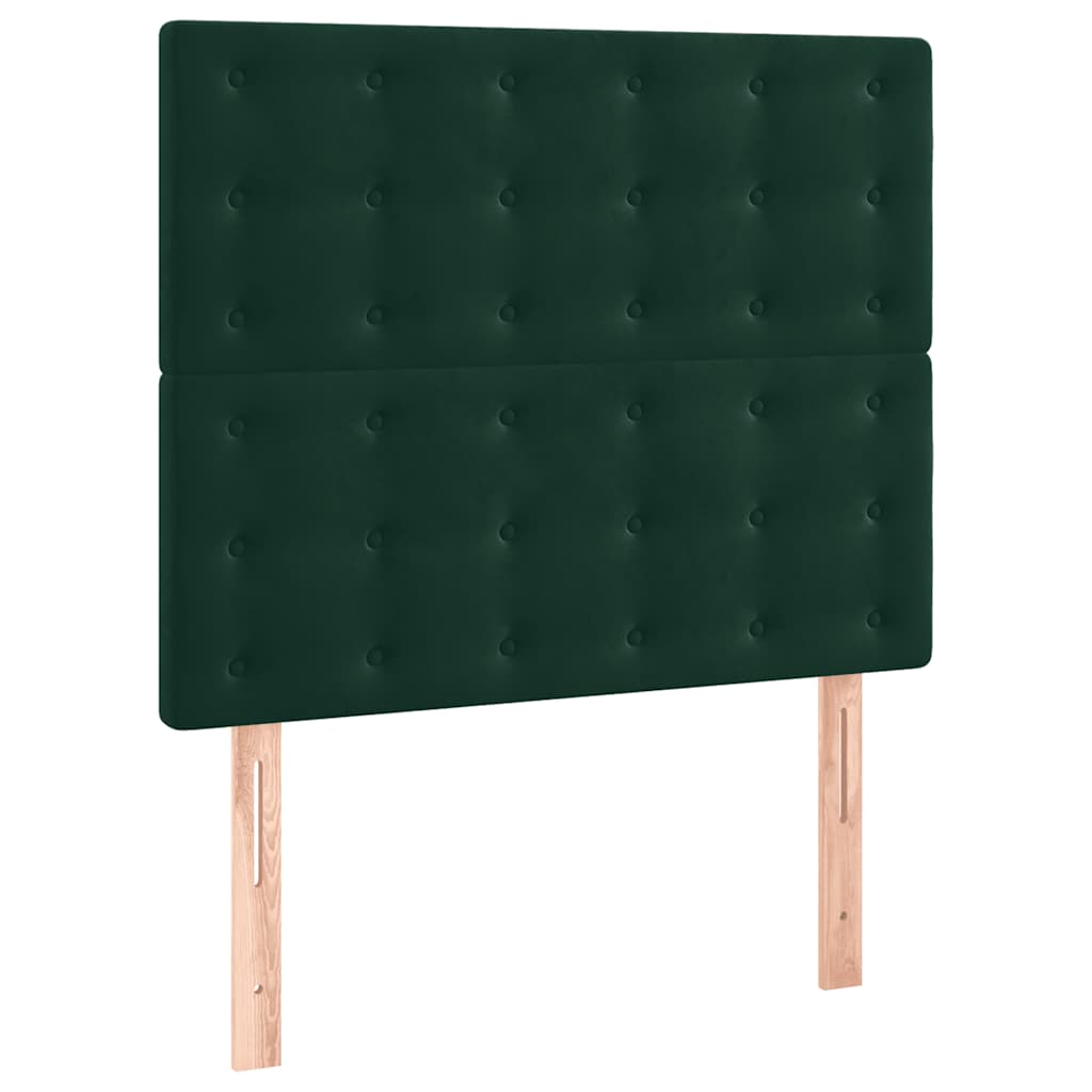 Lovos rėmas be čiužinio tamsiai žalias 100x200 cm aksomas