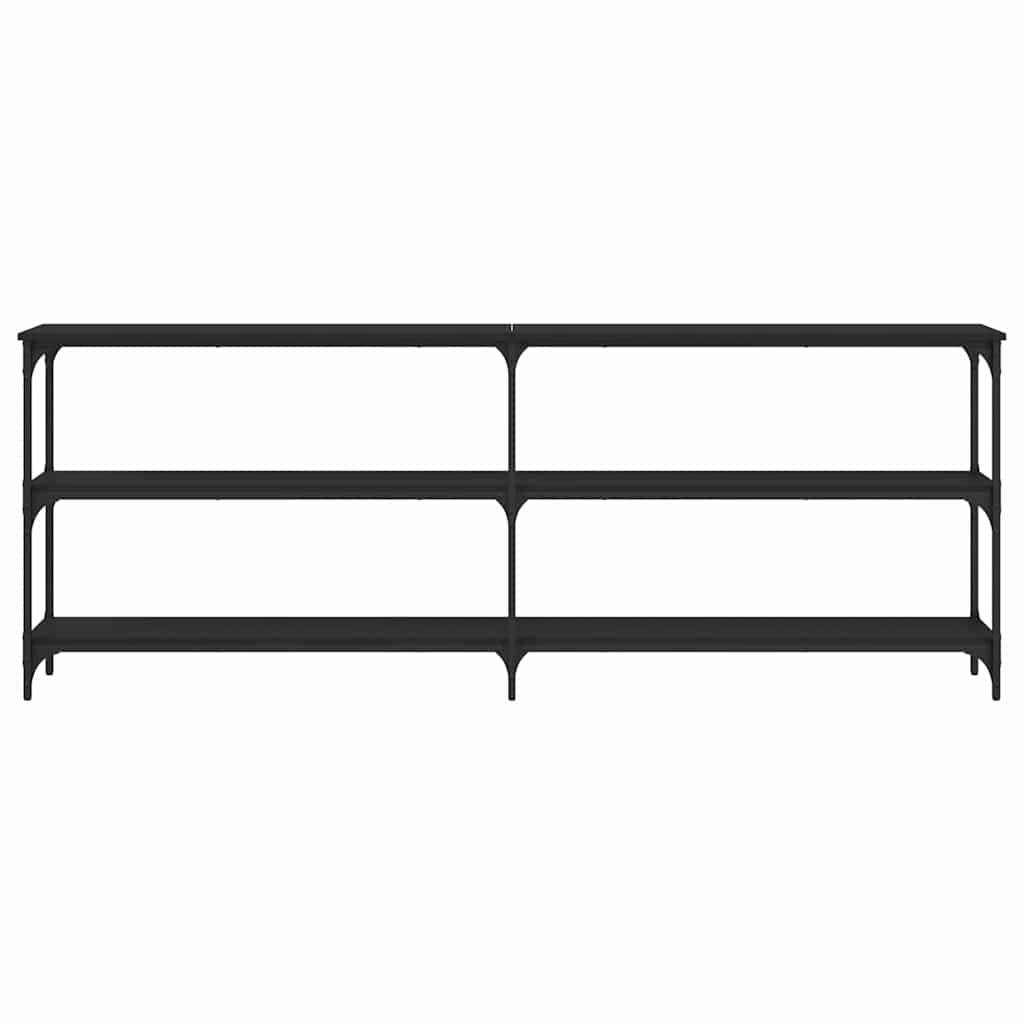 Konsolinis staliukas, juodas, 200x29x75cm, apdirbta mediena