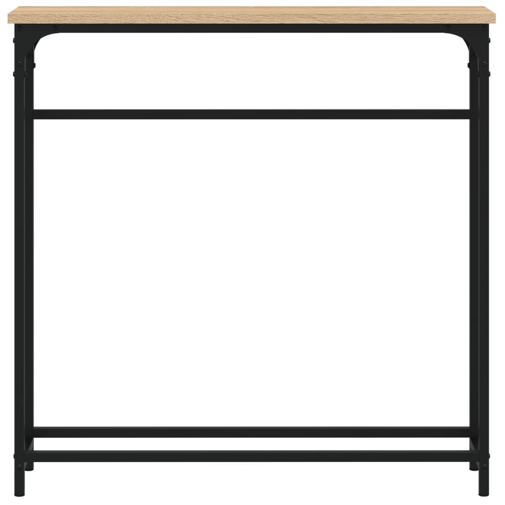 Konsolinis staliukas, sonoma ąžuolo spalvos, 75x19,5x75 cm, inžinerinė mediena