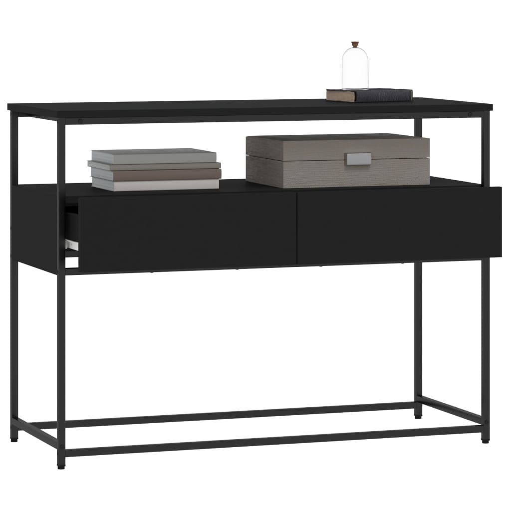 Konsolinis staliukas, juodas, 100x40x75cm, apdirbta mediena