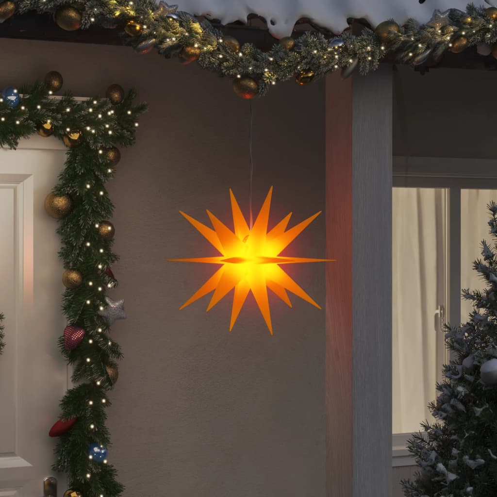Kalėdinis šviestuvas su LED, geltonas, 43cm, sulankstomas