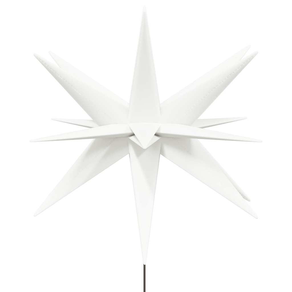 Kalėdinis šviestuvas su kuoliuku ir LED, baltas, 57cm