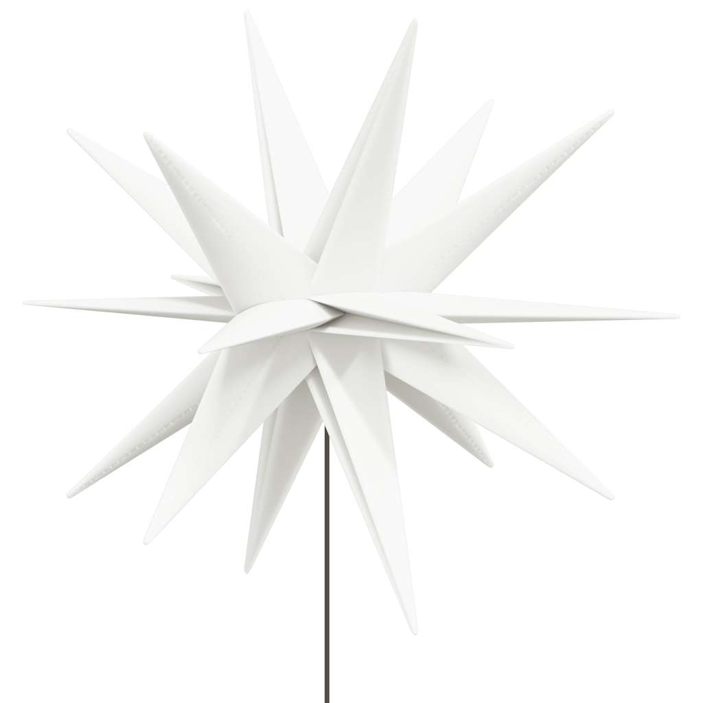 Kalėdinis šviestuvas su kuoliuku ir LED, baltas, 57cm