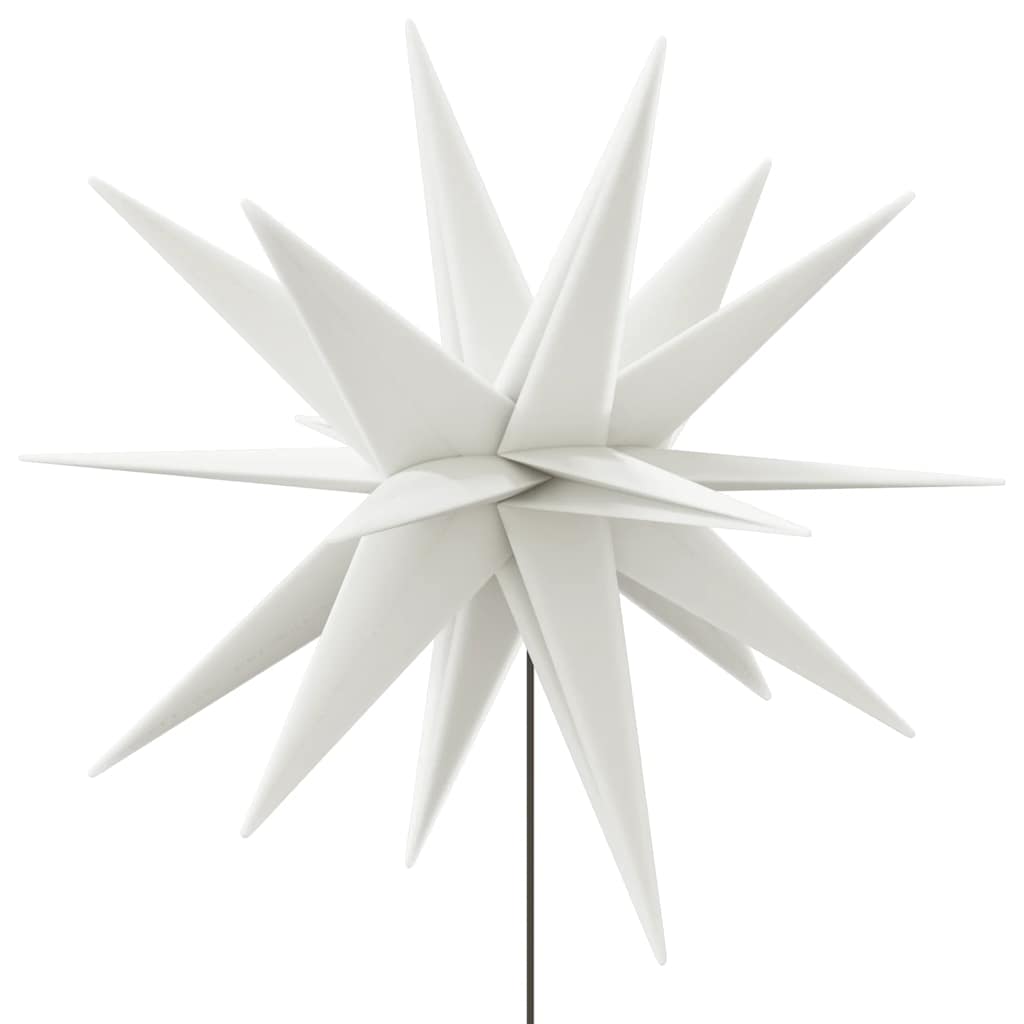 Kalėdinis šviestuvas su kuoliuku ir LED, baltas, 57cm