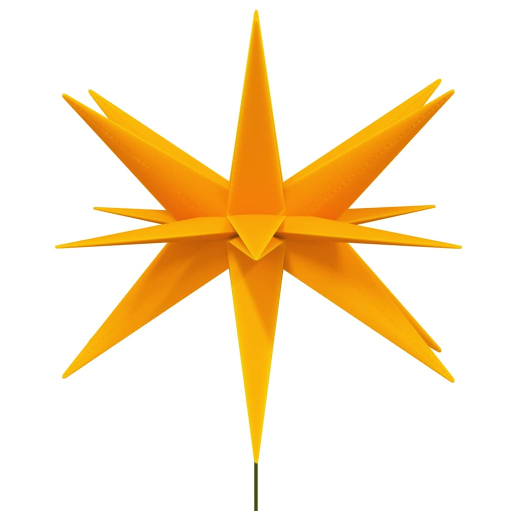 Kalėdinis šviestuvas su kuoliuku ir LED, geltonas, 57cm