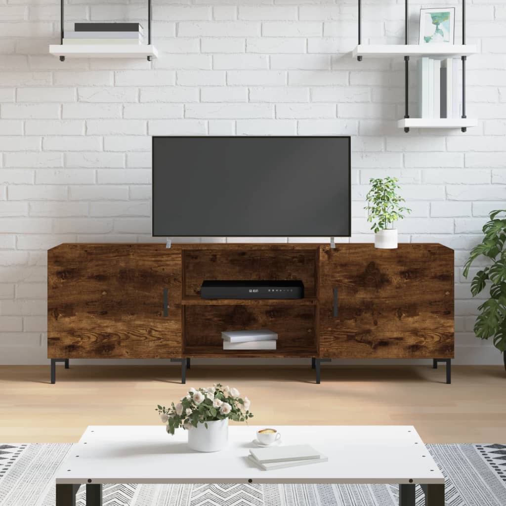 Televizoriaus spintelė, dūminio ąžuolo, 150x30x50cm, mediena