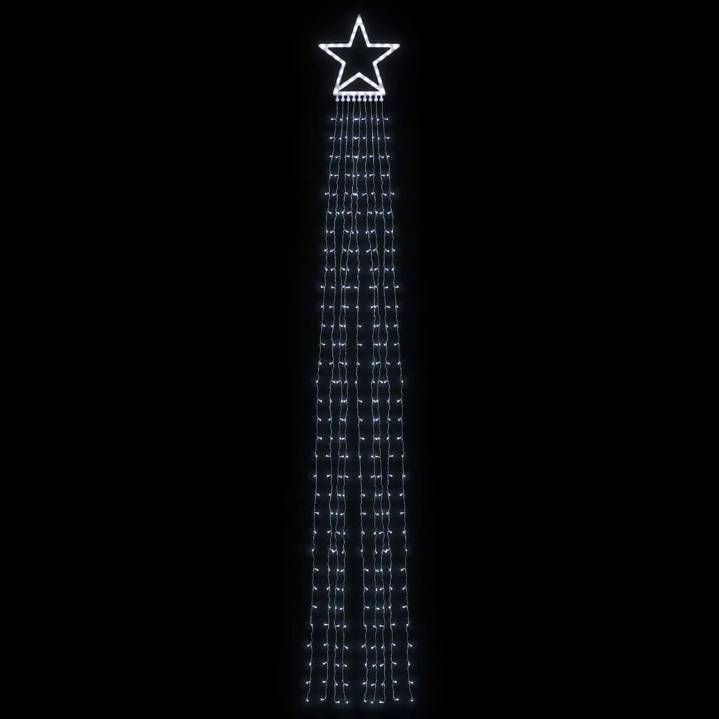 Kalėdų eglutės girlianda, šalta balta, 375cm, 320 LED lempučių