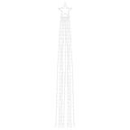 Kalėdų eglutės girlianda, 320 mėlynų LED lempučių, 375cm