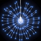 Kalėdinis šviestuvas fejerverkas, 140 šaltų baltų LED, 17cm