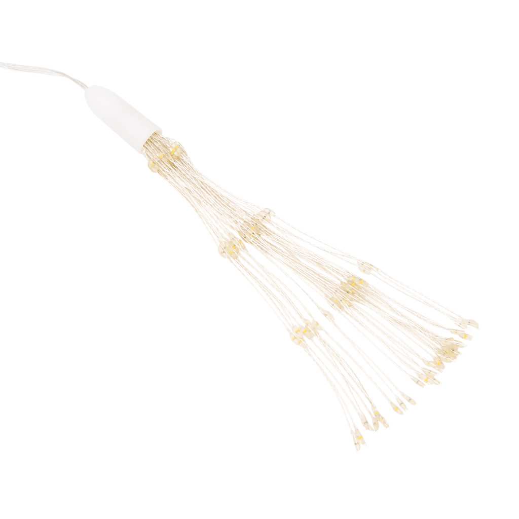 Kalėdinis šviestuvas fejerverkas, 140 šaltų baltų LED, 17cm