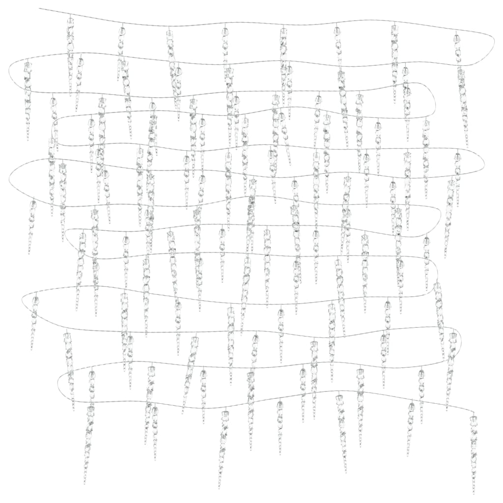 vidaXL Kalėdinė varveklio lemputė, 100 LED, šiltai balta, 10 m, akrilas, PVC