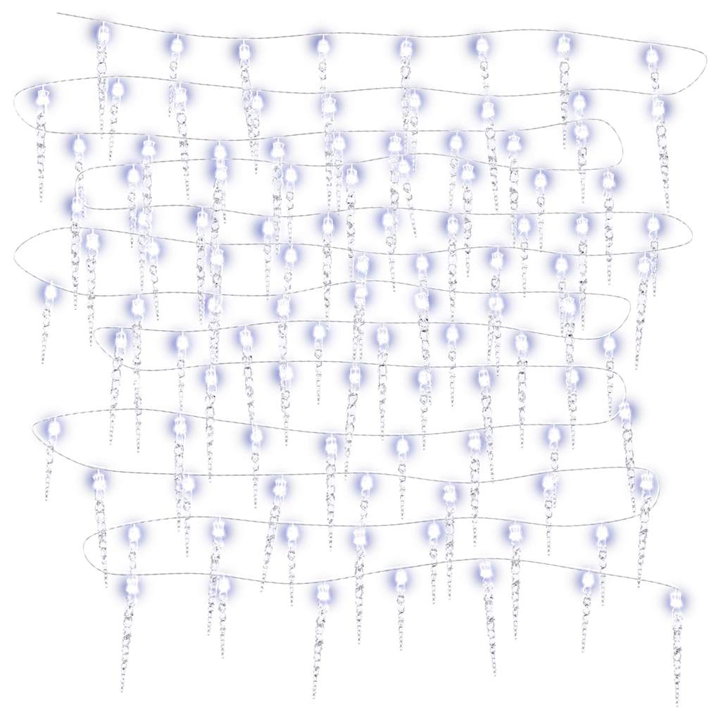 Kalėdinė varveklio lemputė, 200 LED, šaltai balta, 20 m, akrilas, PVC