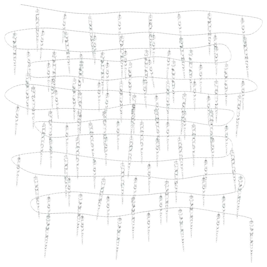 vidaXL Kalėdinė girlianda varvekliai, 200 mėlynų LED, akrilas/PVC, 20m