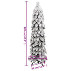 Dirbtinė apšviesta Kalėdų eglutė su 60 LED ir sniegu, 120cm