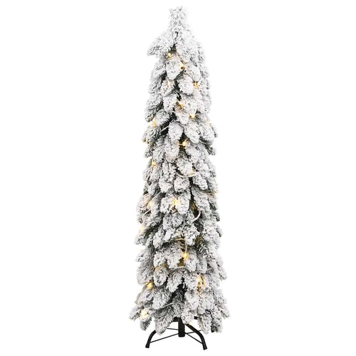 Dirbtinė apšviesta Kalėdų eglutė su 60 LED ir sniegu, 120cm