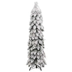 Dirbtinė apšviesta Kalėdų eglutė su 60 LED ir sniegu, 120cm
