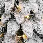 Dirbtinė apšviesta Kalėdų eglutė su 60 LED ir sniegu, 120cm
